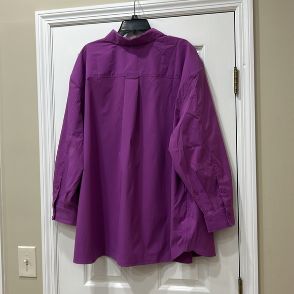 NWT Athleta Poplin Top purple size 3X - Picture 6 of 6